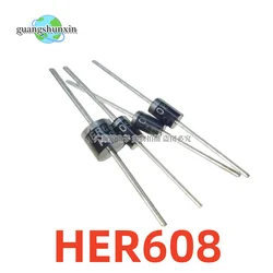 20Pcs Rectifier Diode R-6 6A4 6A6 6A8 6A10 10A4 10A10 20A10 FR604 FR607 FR608 HER604 HER607 HER608 6A 400V 600V 800V 1000V