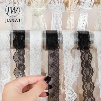 JIANWU 30mm*200cm Lace Ribbon Series Vintage Flower Lace Landscaping Material Collage PET Tape Creative DIY Journal Stationery