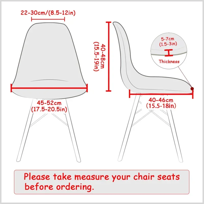 1pc Elastic Shell Chair Cover Geometric Spandex Seat Slipcover Anti-dirty Chair Coushion Hotel Restaurant Wedding Dining Room