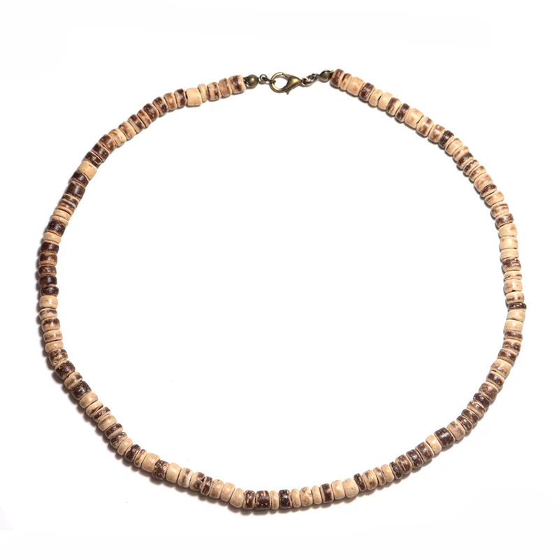 Bohemian Wooden Beads Necklace Men Apparel Accessories Coconut Shell 13 Styles Short Collar Jewelry Casual Holiday Homme Joias