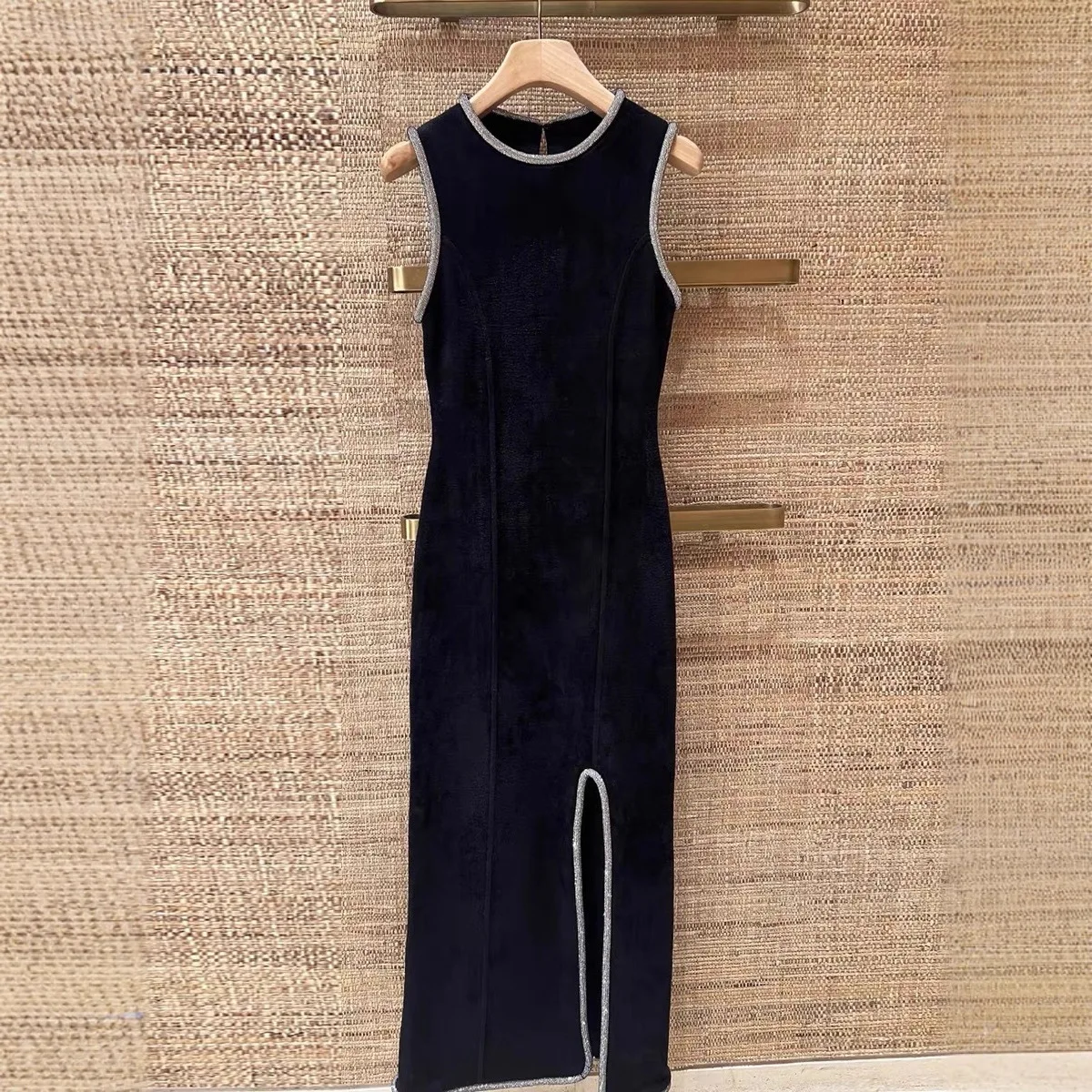 

【Gift Free】2025 French Elegant Autumn Winter Split Slim Fit Knit Sleeveless Dress for Women
