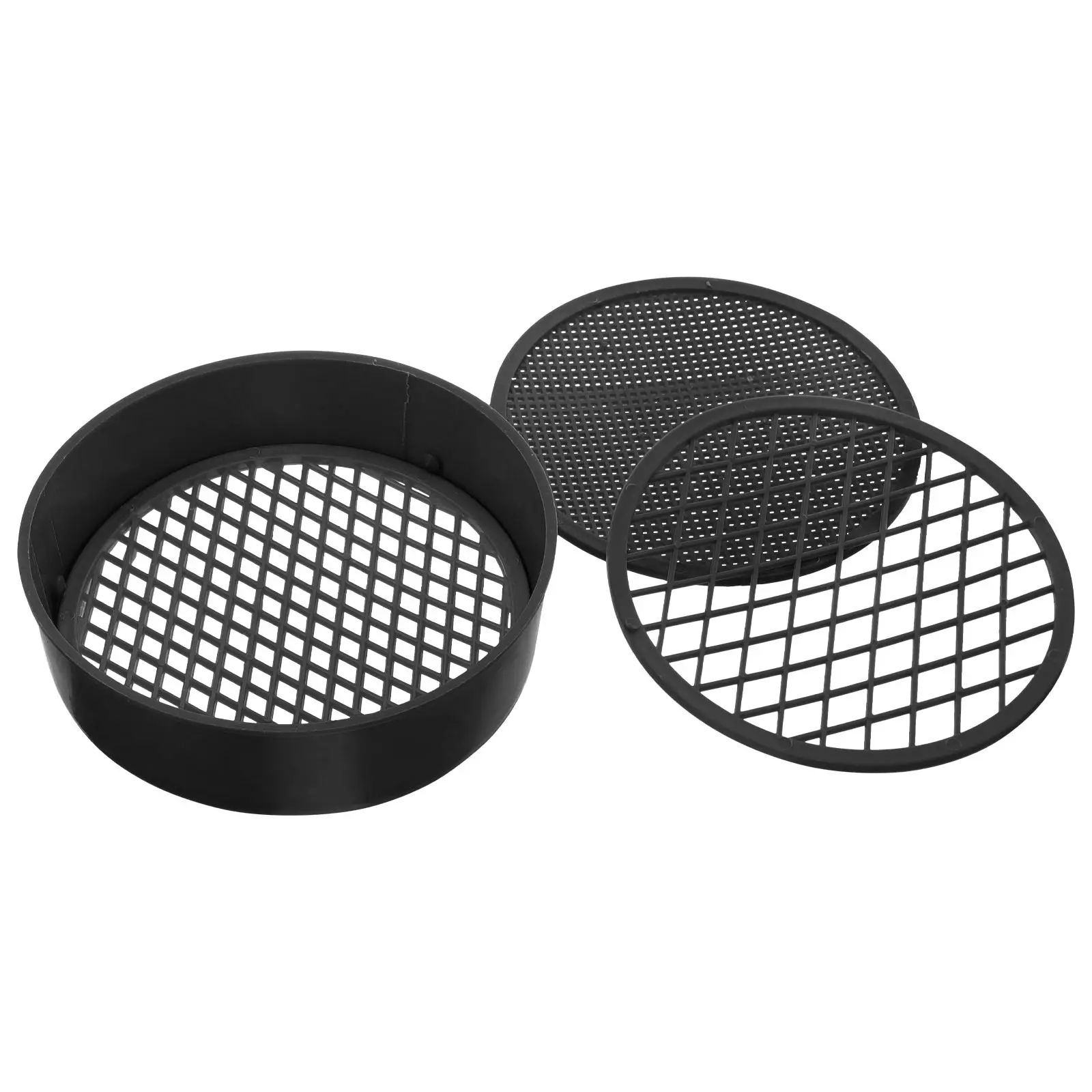 

3 Pcs Garden Sieve 10cm Plastic Sifter Handheld Mesh for Sand Garden Soil Sifter Science Experiment Teaching