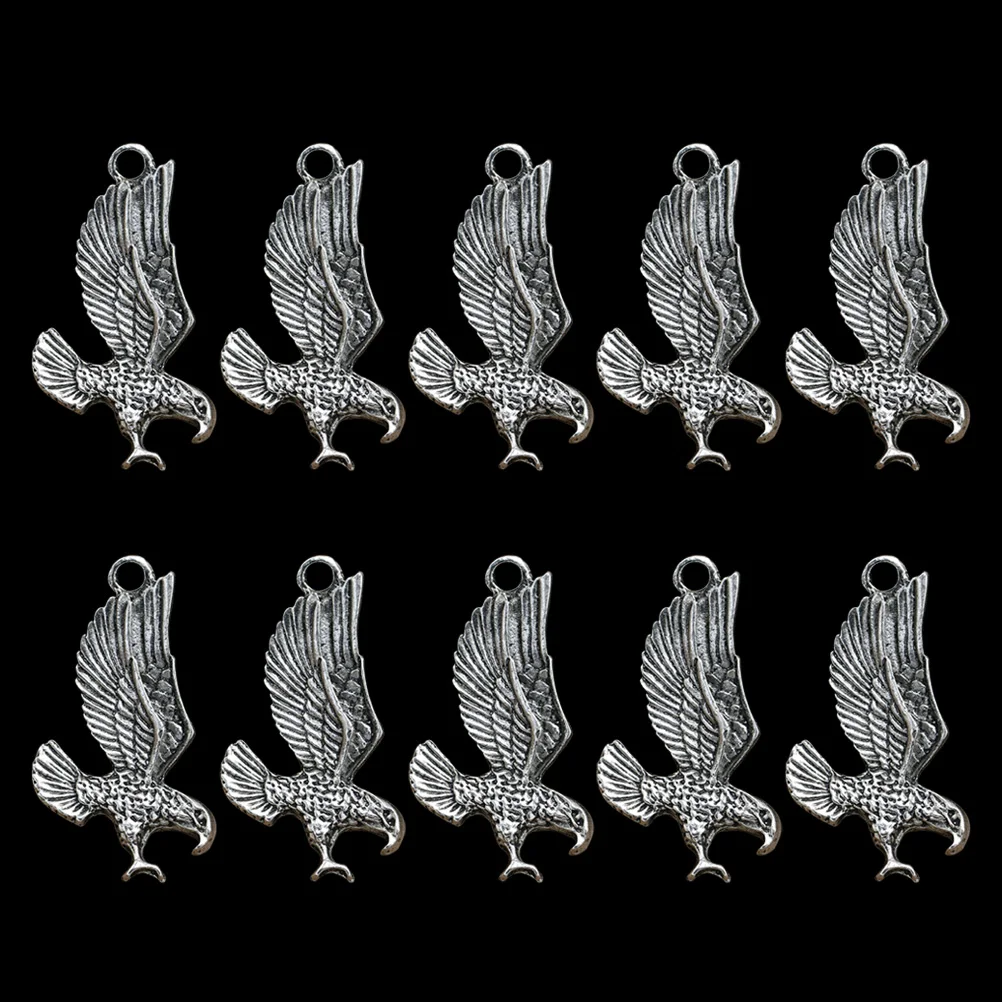 

10 Pcs Alloy Eagle Pendant Charms Simple Stylish DIY Jewelry Making Accessories for Necklace Bracelet Earrings Gifts