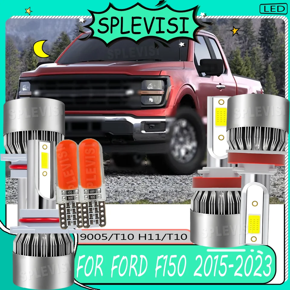 

Easy to Install Clear Night Vision Car Lights High Low Beam Bulbs For Ford F150 2015 2016 2017 2018 2019 2020 2021 2022 2023