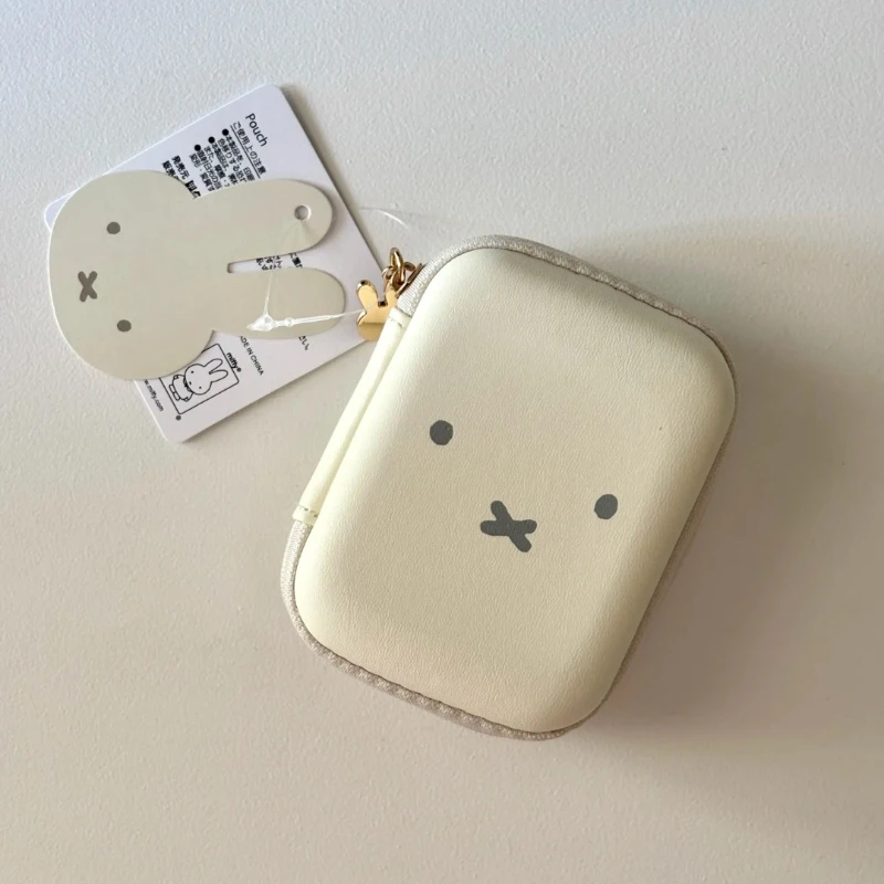 

New Kawaii Japanese Miffy Storage Bag Cute Cartoon Hard Box Lipstick Makeup Bag Portable Accessories Headphone Case