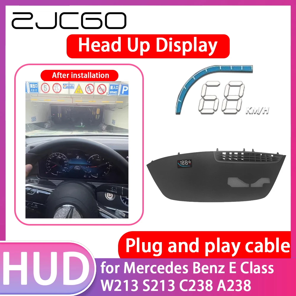 

ZJCGO Car Special Hidden HUD Head Up Display Speedometer Speed Projector Alarm for Mercedes Benz E Class W213 S213 C238 A238