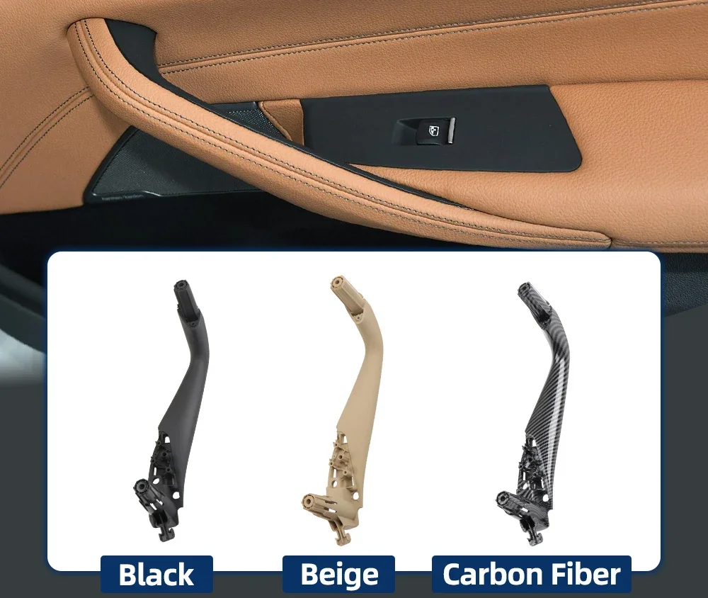 Front Rear Door Handle Car Interior Door Handle Cover Suitable For  BMW 5 Series G38 G30 2018 -2023 OE NO.51417438523 514174385