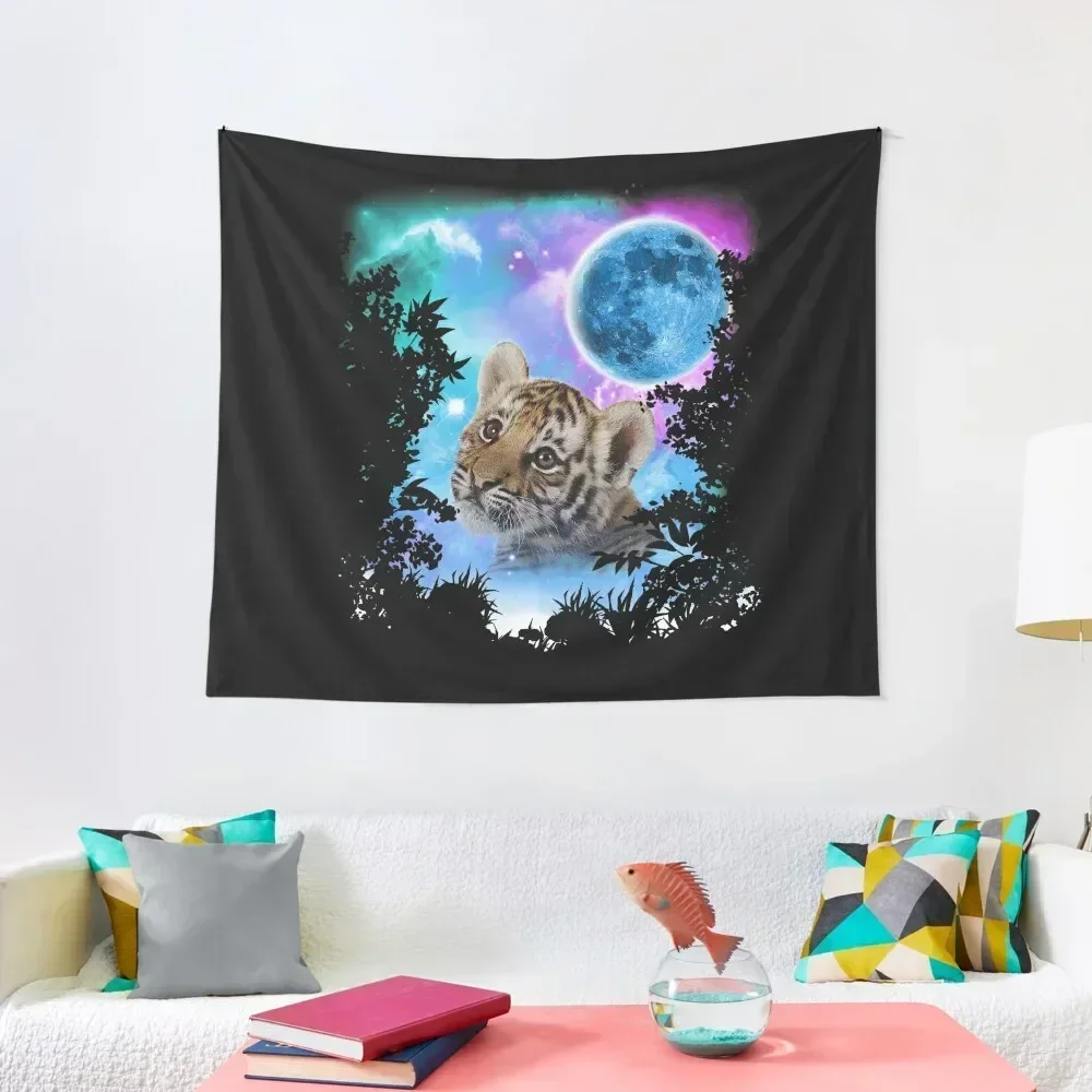 

Baby Tiger MidNight Forest Tapestry Room Decor Cute Home Supplies Room Design Tapestry