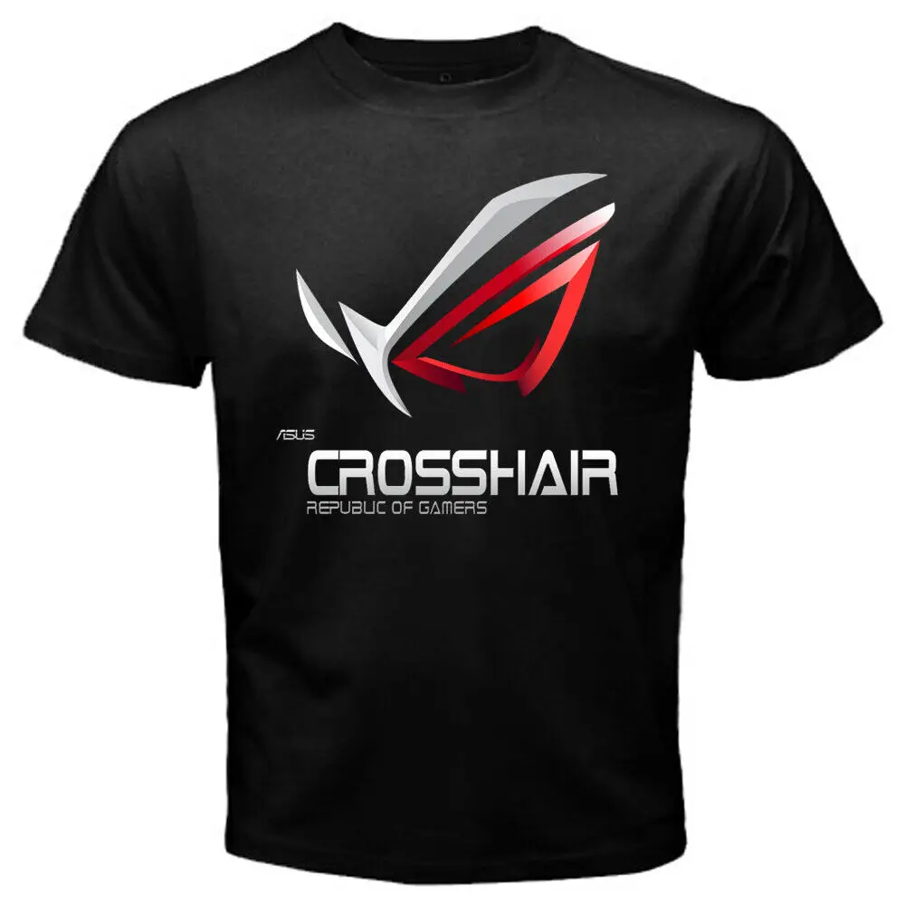 ASUS Crosshair R O G Men's Black T Shirt Size S to 5XL