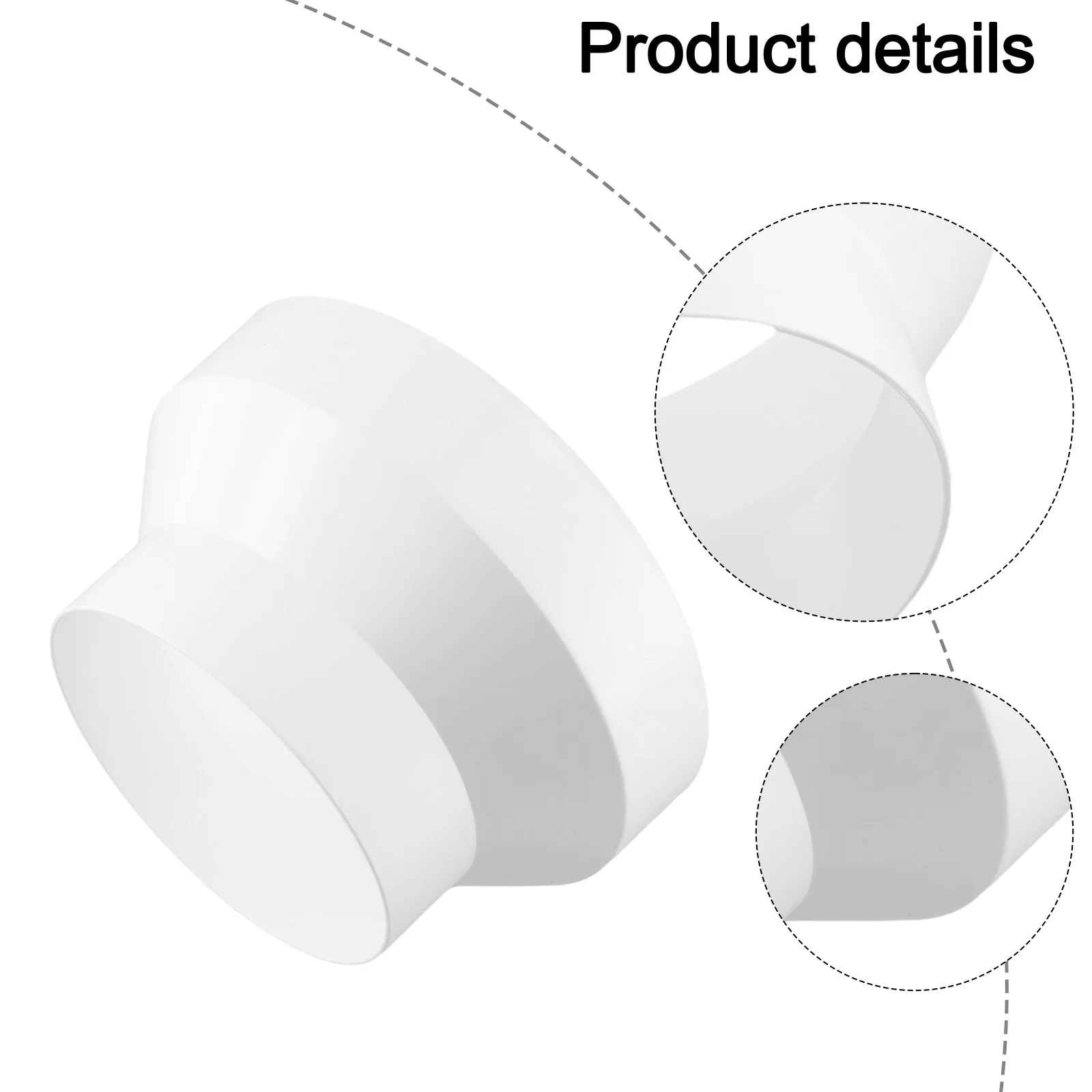 Bathroom Kitchen 8 Inch To 6 Inch Vent System Adapter Ventilation Connector Good Toughness 304 Stainless Steel ABS Plastic