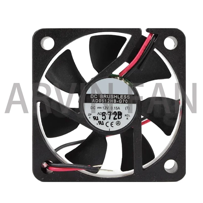 AD0512HB-G70 DC 12V 0.15A 50x50x10mm 2-Wire Server Cooling Fan