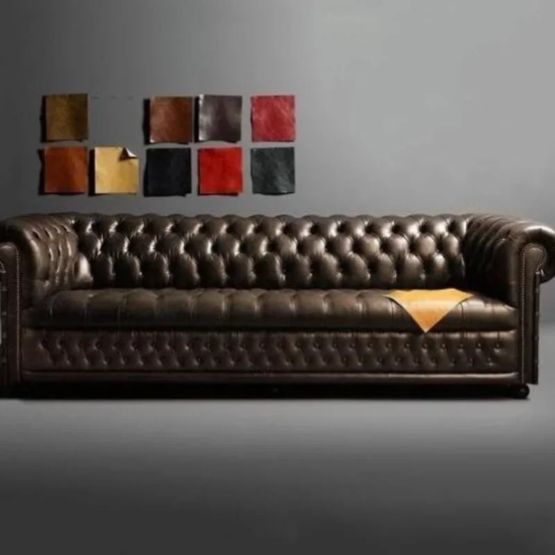 Luxury Leather Living Rooms Sofa Creative Leisure Medieval Luxury Retro Simple Sofa Designer Modern Muebles Salon Furniture