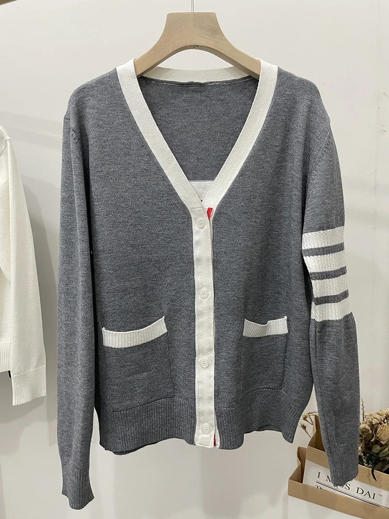 2023 TB cardigan women\'s cashmere cardigan women\'s sweater knitted cardigan jacket street Harajuku fashion sweater cardigan