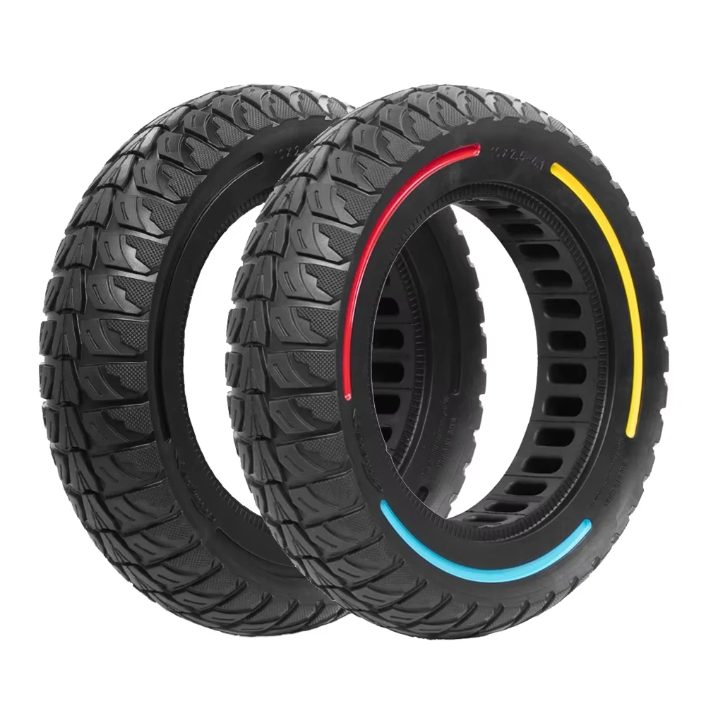 10x2.5-6.1 Off-Road Solid Puncture Proof Tire  For KUGOO M4/M4 Pro Electric Scooter Anti-puncture Tubeless Tyres Tires Parts