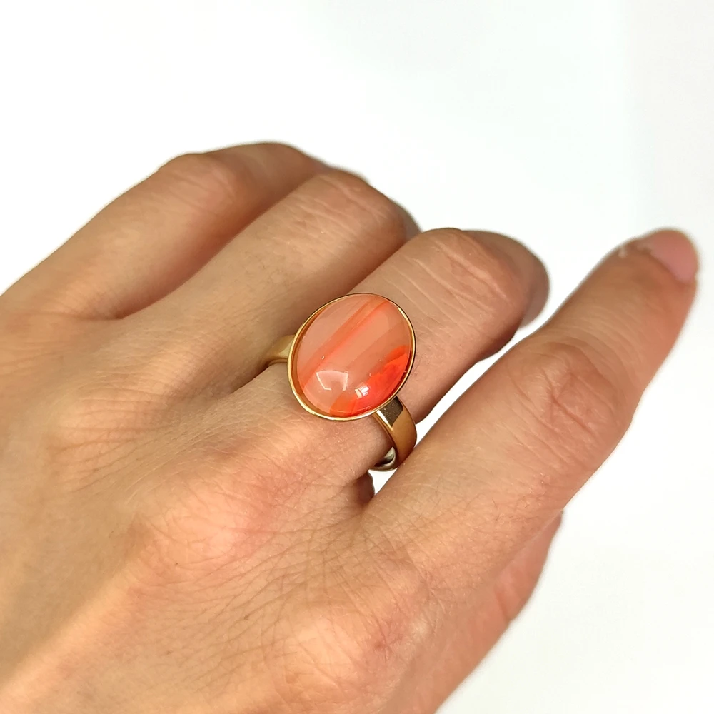 20 Stück fantastische Steinringe für Frauen, ovale Perlen, Großhandelsposten, Vintage-Ring, Party-Geschenk, Kristallschmuck – Detail 15