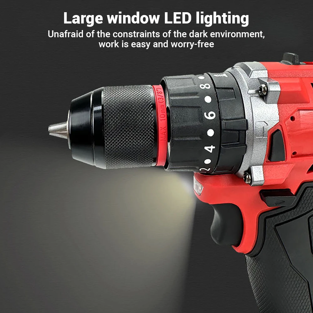 مثقاب احترافي بدون فرش مدمج 20 تروس وتصميم خفيف الوزن مثقاب كهربائي بدون خطوات لبطارية ماكيتا #4