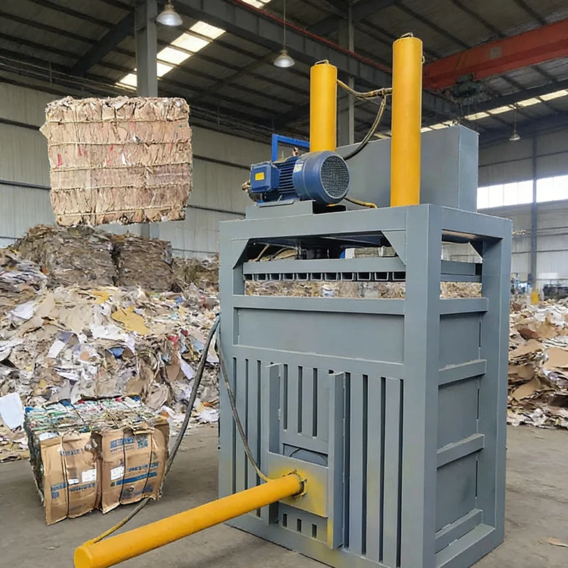 Customized Vertical Hydraulic Baler Paper Cardboard Metal Compactor Baling Machine Recycling Press for Industrial Commercial Use