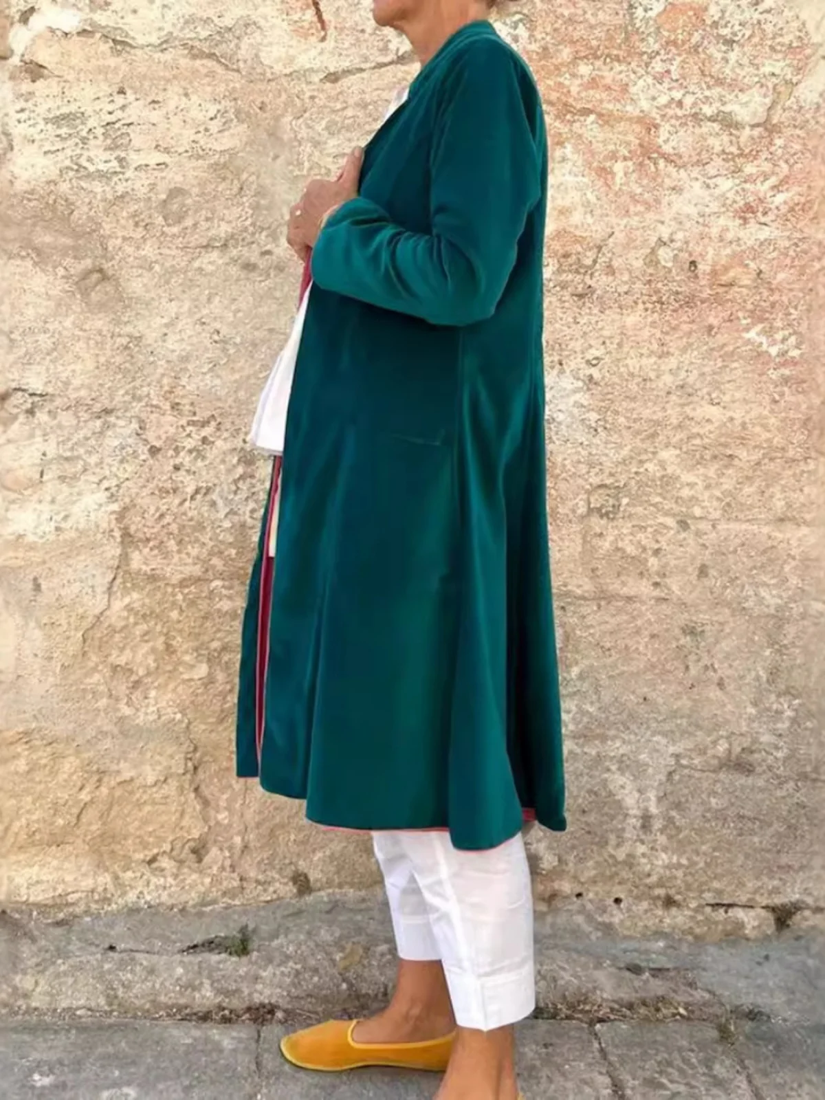 Manteau Long décontracté Double face pour femmes, automne hiver, coupe-vent de rue, fermeture à glissière en Fiber de Polyester