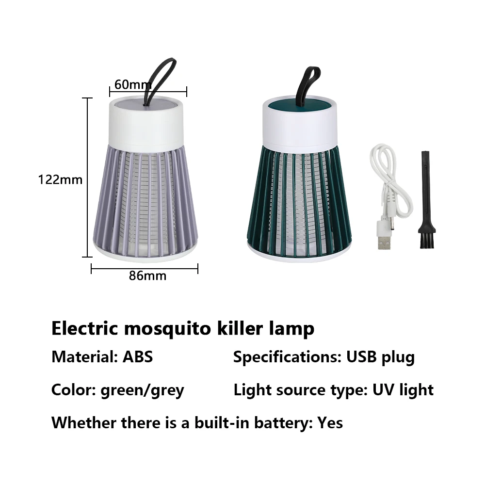 USB Rechargeable Anti Mosquito Lamp Electric Shock Mosquito Killer Lamp Insect Trap Outdoor Camping Lighting Repellent Lights