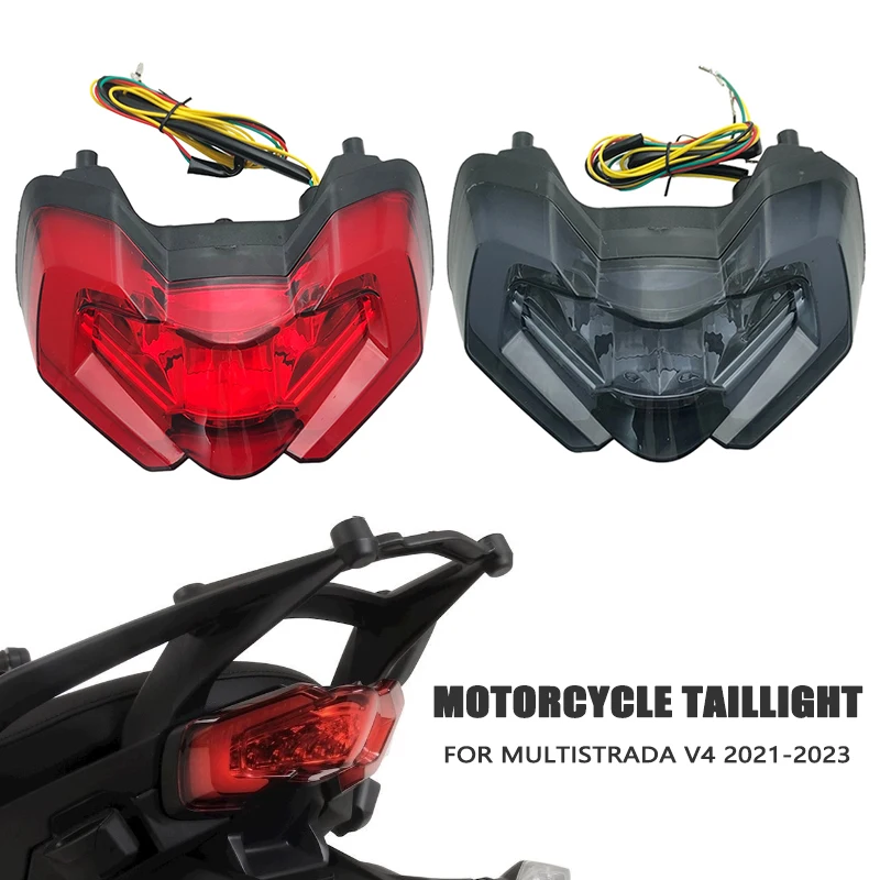 

3 Colors Motorcycle Rear Tail Light Turn Signals Brake Lamp Bright Light For DUCATI Multistrada V4 V4S 1100 950 2021-2024 2023