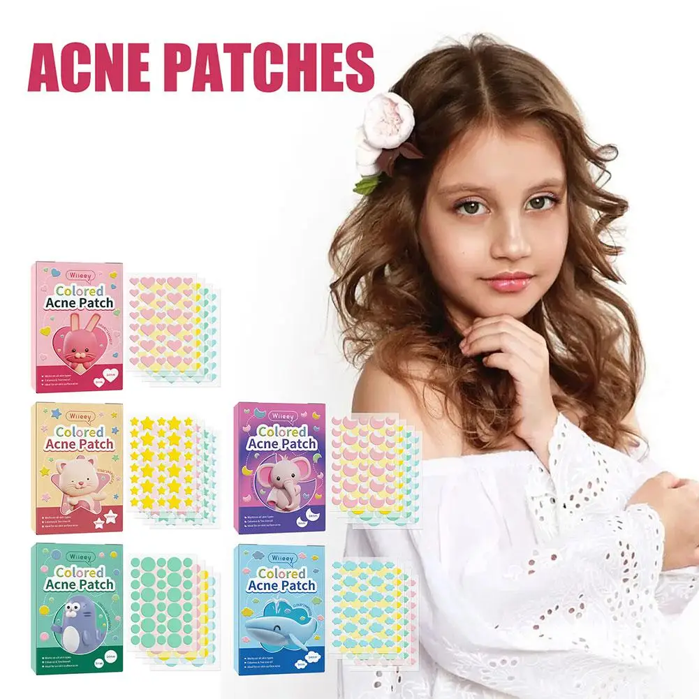 Star Pimple Patch Acné Coloré, Invisible Removal, Skin Care Stickers, Concealer Face Spot, Beauty Makeup Tools, 144Pcs