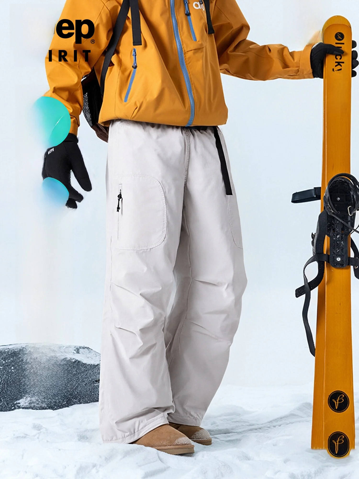 

Spirit Men's down Pants Winter Outdoor Warmth Faionable Workwear Trousers Windproof Breathable Snowboarding Pants