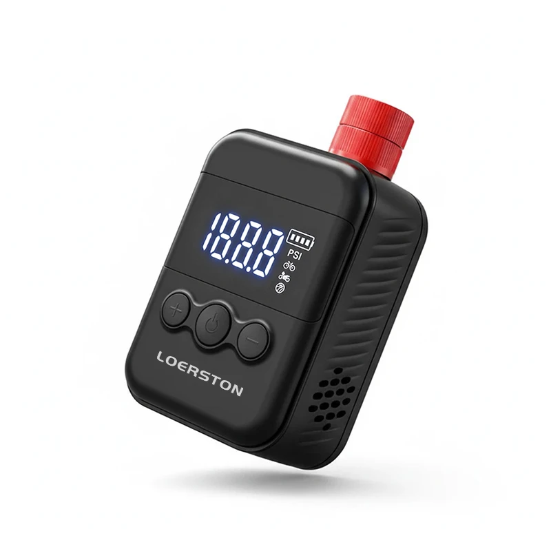 AliExpress LOERSTON Mini Portable Electric Air Pump Digital Inflator 130PSI MTB Road Bike Accessories For Bike Schrader Presta Tires