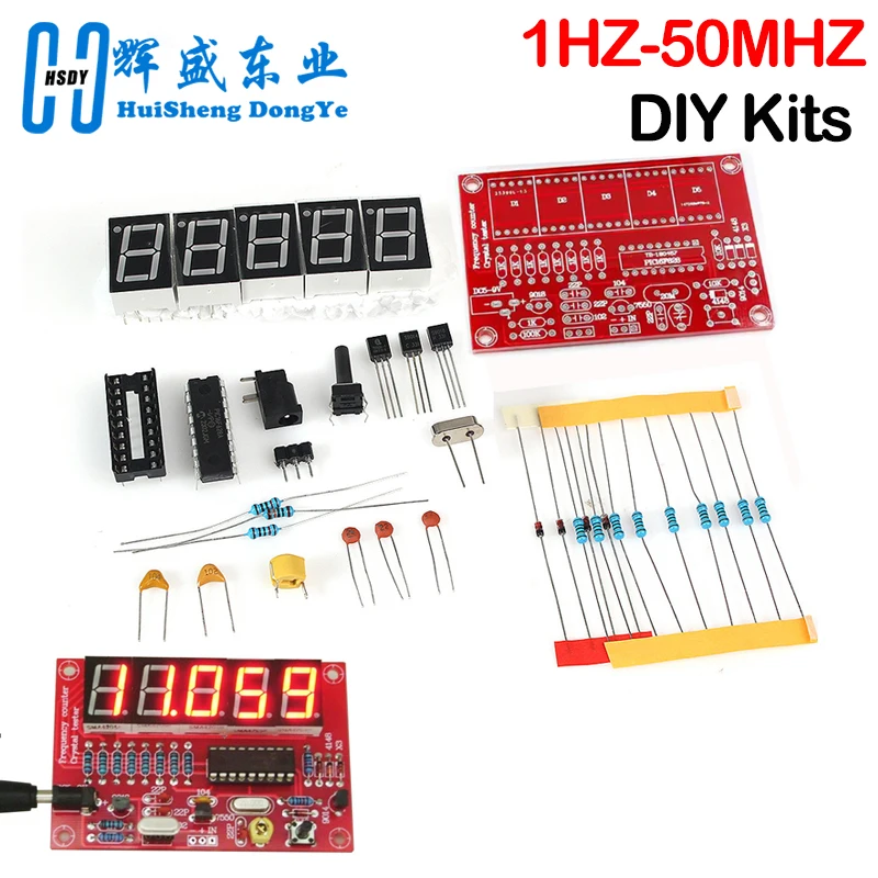 Zestawy DIY RF 1 Hz-50 MHz oscylator kwarcowy miernik częstotliwości cyfrowy tester LED miernik dla arduino nowość