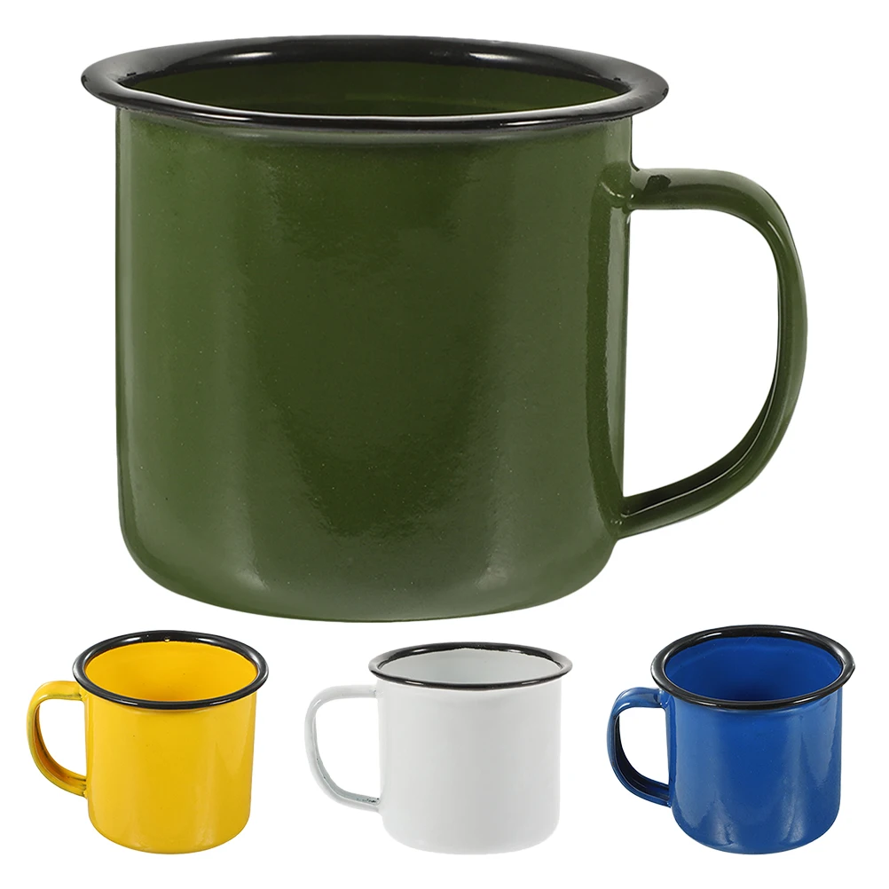 

4 Pcs Retro Vintage Mug Versatile Drinking Mug Latte Cup Coffee Tea Outdoor Camping Hiking Kitchen Bar