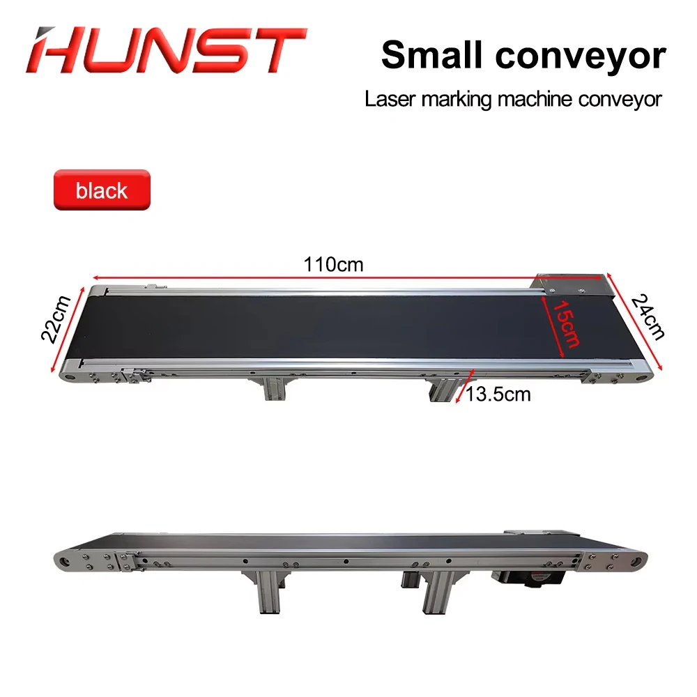 طاولة نقل HUNST مع ناقل تغذية تلقائي بمحرك متدرج لعلامات ليزر رؤية كاميرا الألياف CO2 UV. #1