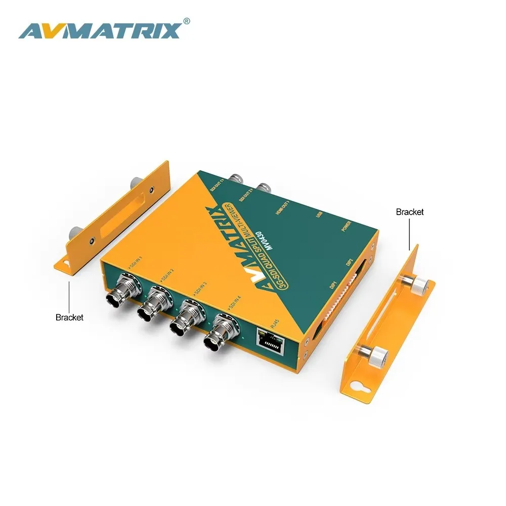 AVMATRIX MV0430 3G-SDI محول التحجيم متعدد المشاهد لشاشة SDI 4 قناة SDI متعدد المشاهد قشارة محول إشارات