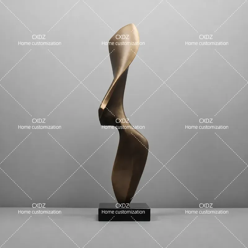 Abstract Entrance Sculpture Ornament Light Luxury FRP Art Decor for Home Furnishing Sales Office Lobby Creative Soft