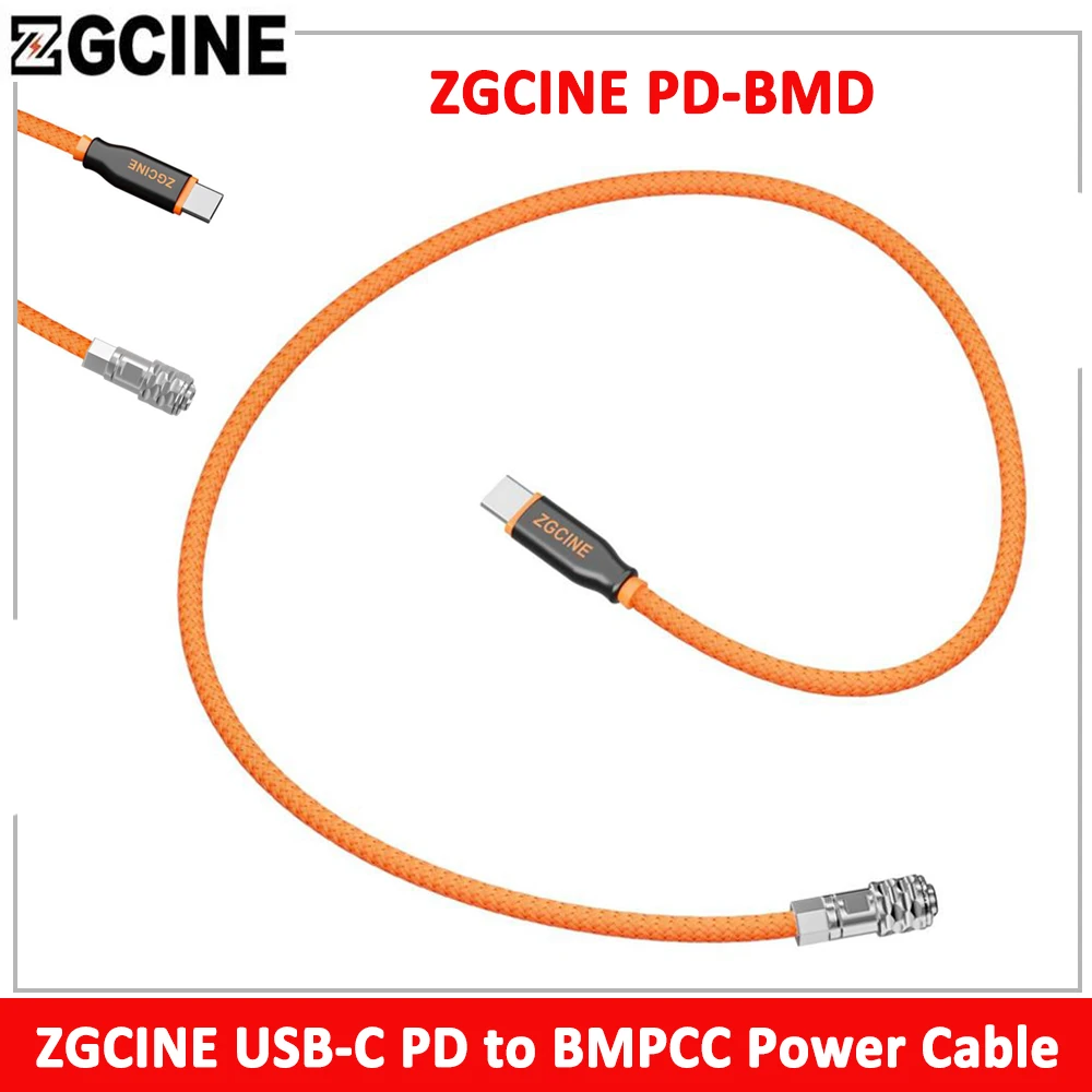 

ZGCINE PD-BMD USB-C PD to BMPCC Power Cable (braided wire）