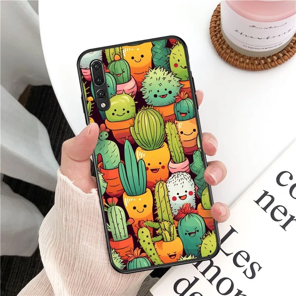 Plant Cactus Phone Case For Huawei P 8 9 10 20 30 40 50 Pro Lite Psmart Honor 10 lite 70 Mate 20lite