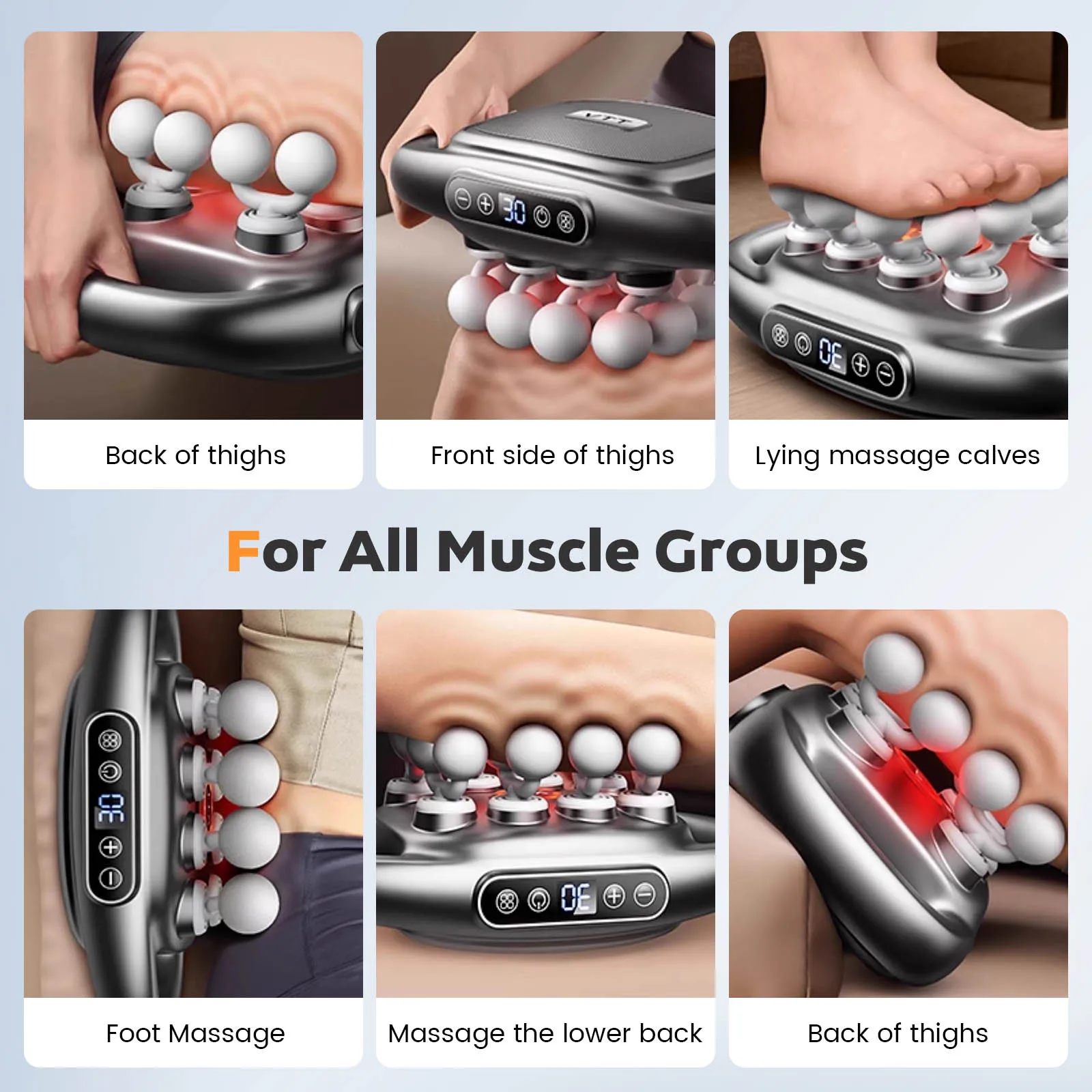 筋膜ガン筋肉マッサージガン高周波バックウエストマッサージ機 16 ヘッドボディショルダープロフェッショナル筋膜マッサージガン