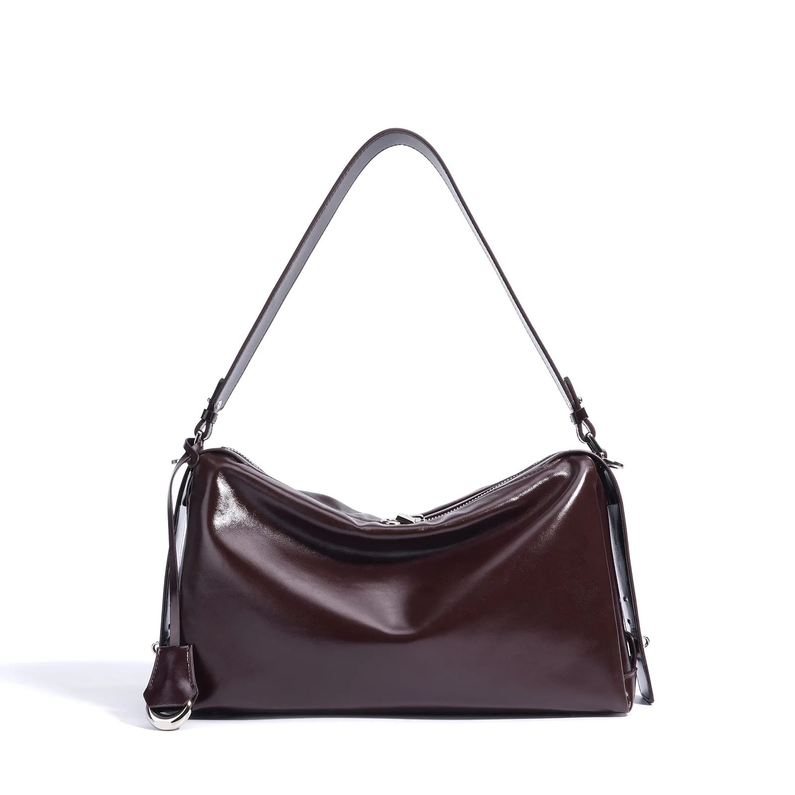 

2025 New Korean Style Genuine Leather Versatile Lazy Shoulder Crossbody Bag Pillow Purse for Women Fashion Spacious Hobo Bag