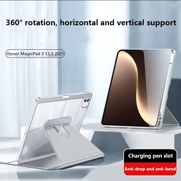 

360 °Rotation Acrylic Case For Honor MagicPad 3 13.3 inch 2025 GT Pro 12.5 Pad 10 9 12.1 MagicPad 2 X9a V9 X8a X9 With Pen Slot