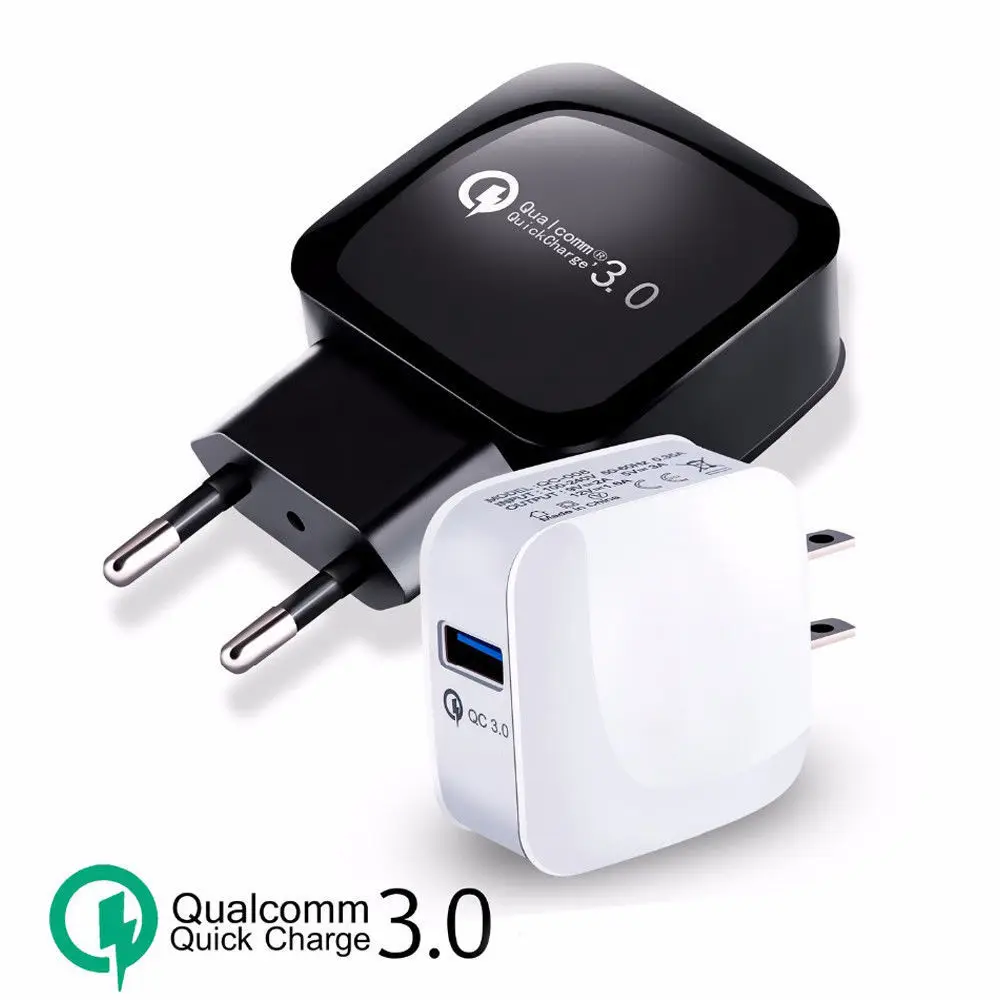 

QC 3.0 EU Plug Quick Charger USB Wall Travel Charge Fast Charging for Iphone 13 14 15 Samsung S23 S24 Xiaomi Smart Phone iPad