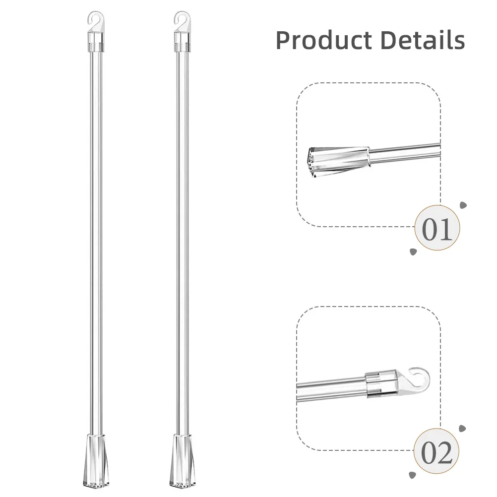 2 قطعة أعمى لقضبان الألومنيوم الستائر سحب الستائر استبدال فتاحة الستار قضيب عصا الستار عصا فتاحة العصا