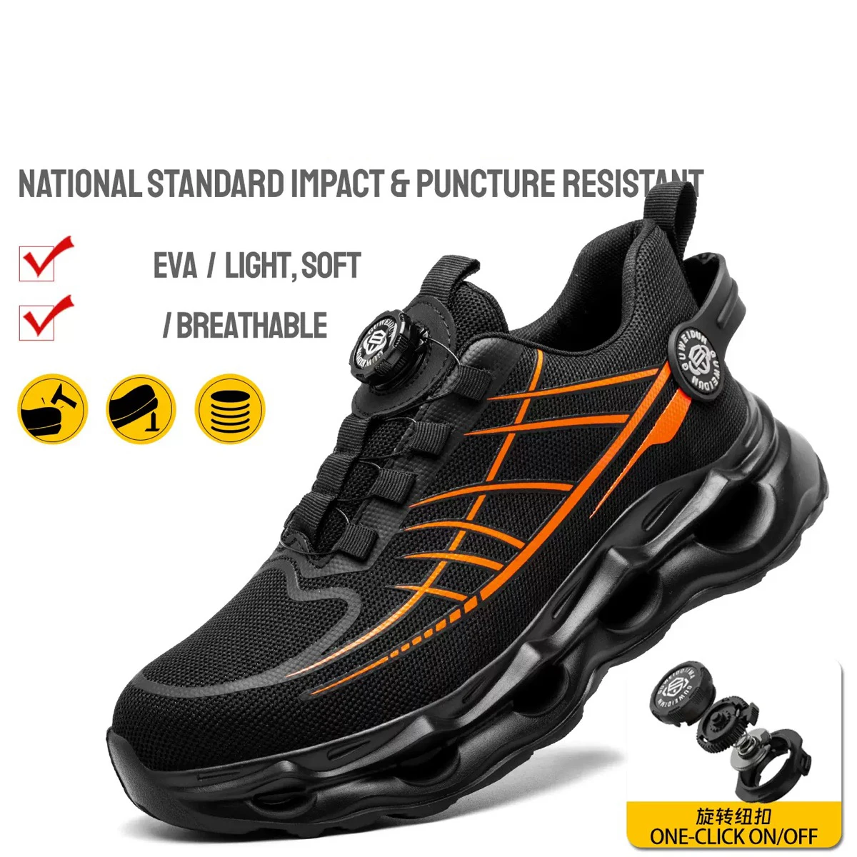 Summer Comfortable, Durable Work Shoes: Lightweight, Soft-Soled, Impact-Resistant, and Puncture-Resistant Safety Shoes