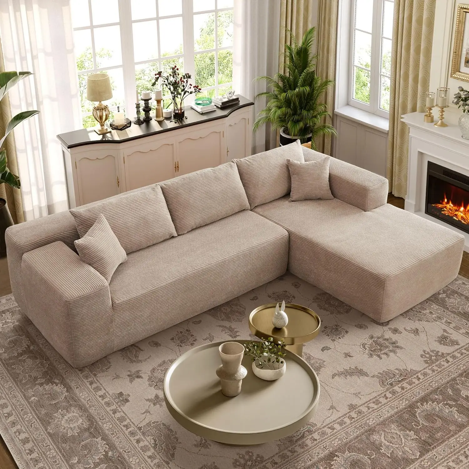 Modular Sectional Sofa Couch,Upholstered Cloud Couch,Modern Minimalist Couches for Living Room,Free Combination Deep Seat