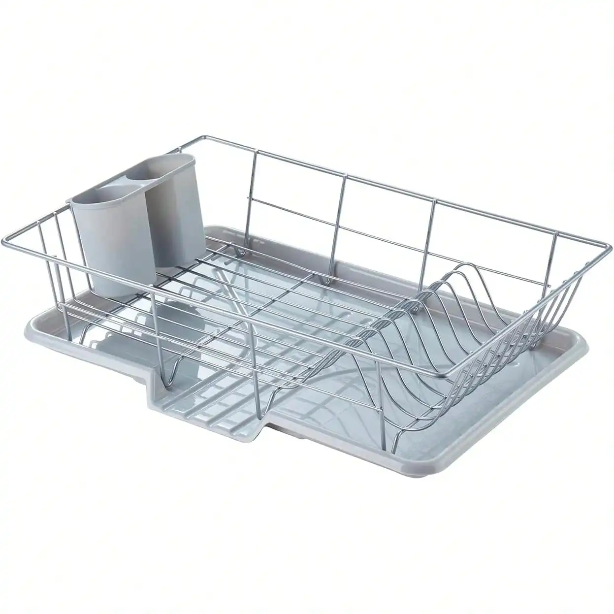 High Quality Space Saving 3-Piece Utensil Drain Set With Utensil Rack - Maximize Countertop Space, Multiple Color Options