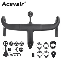 Manillar aerodinámico de carbono mate para bicicleta de carretera, accesorio de montaje gratuito, 380/400/420/440mm, 1:1, Original