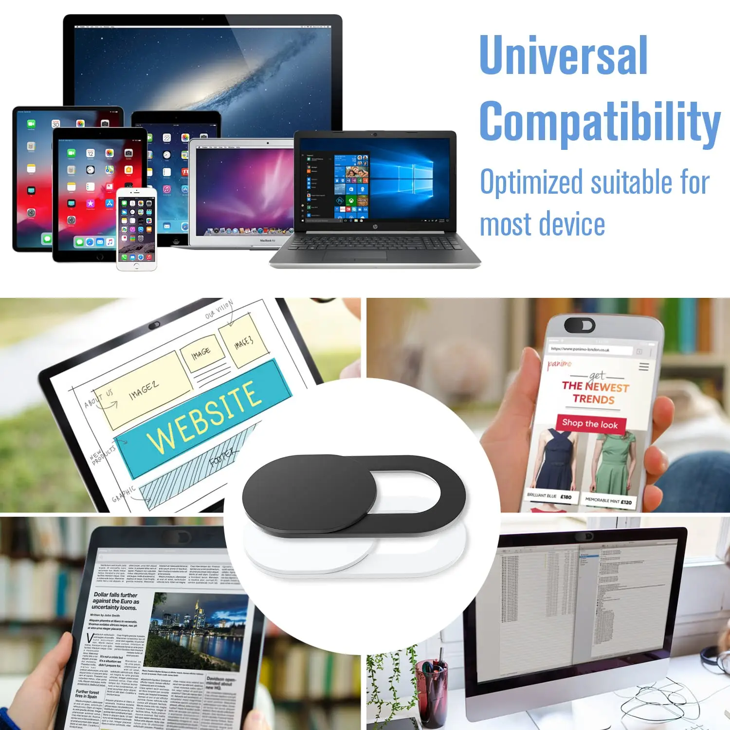 10/100 قطعة غطاء كاميرا الكمبيوتر المحمول الشريحة رقيقة جدا غطاء كاميرا الويب لماك بوك ، الكمبيوتر المحمول ، الكمبيوتر ، ماك باد الهاتف الويب مانع