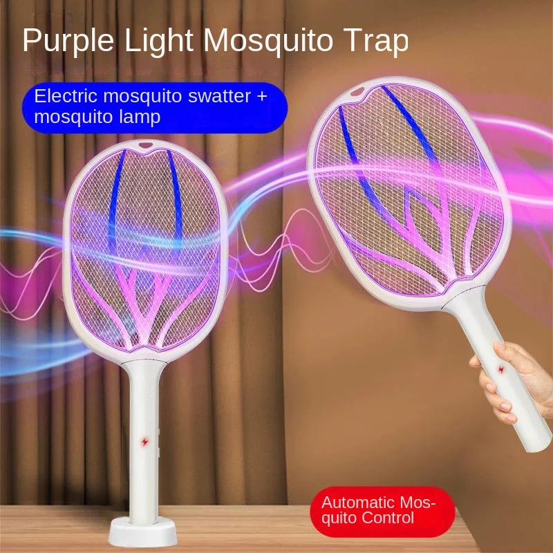 5-in-1 Fast Electric Mosquito Swatter Rechargeable USB Safe Insulated Battery Powered Light Adjustable Insect Killer Fly Swatter