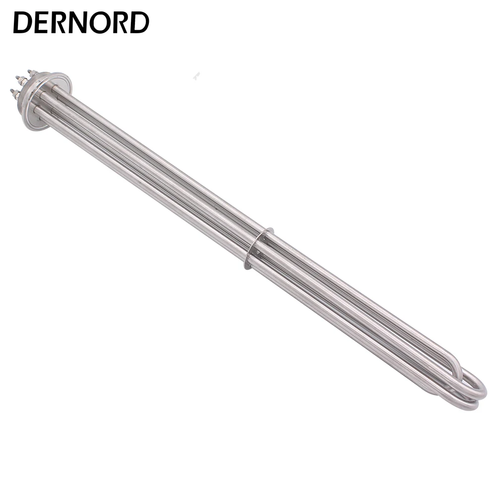 DERNORD 2 Inches Tri clamp Immersion Distillation Heater ULWD Brew Heater 3KW 4.5KW 6KW 9KW  Electric Heating Element 220V 380V