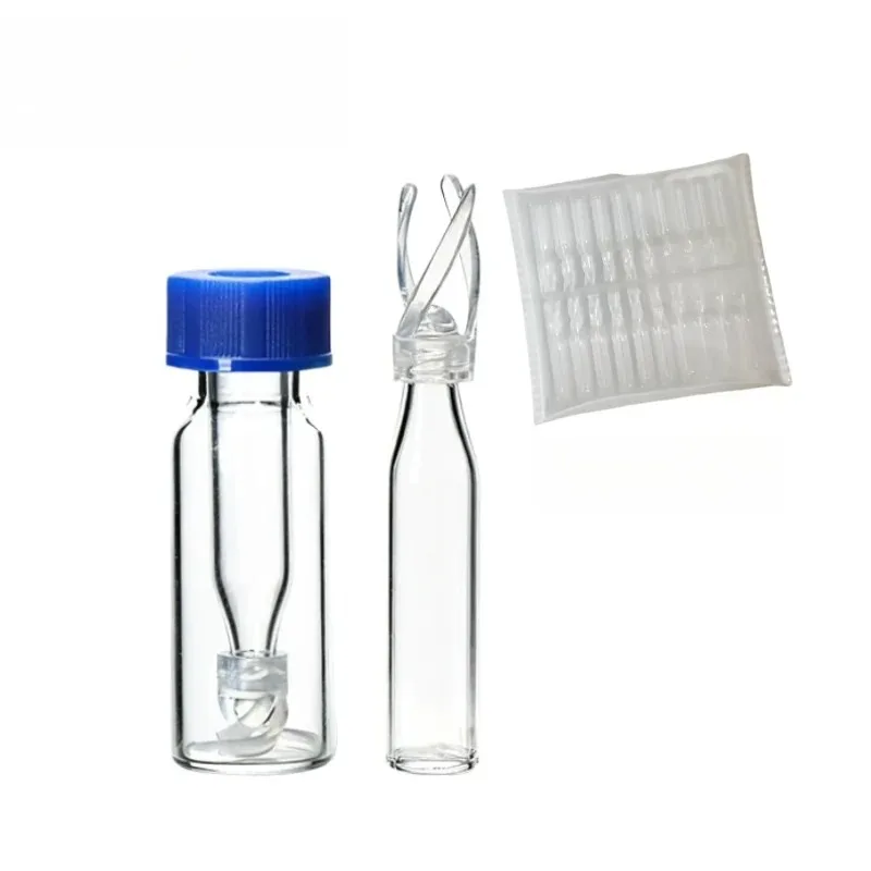 Box Packed 250ul HPLC Micro-Insert with Mandrel Polymer Feet Conical Chromatography Tube Replacement for Agilent Instrument