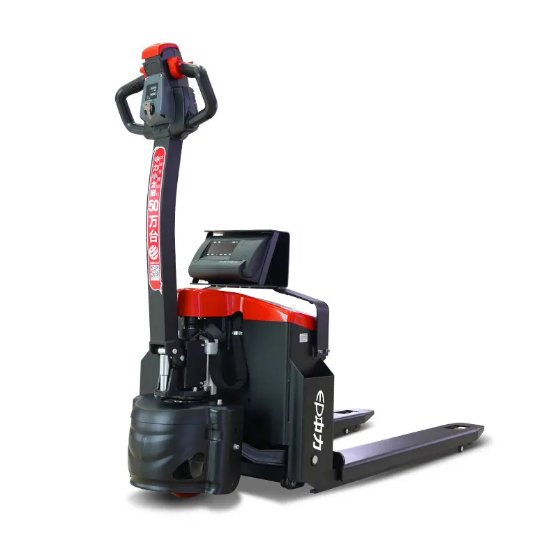 

Pedestrian Type 1500kg Load Fork Length Customized Electric Battery Powered Scale Pallet Truck