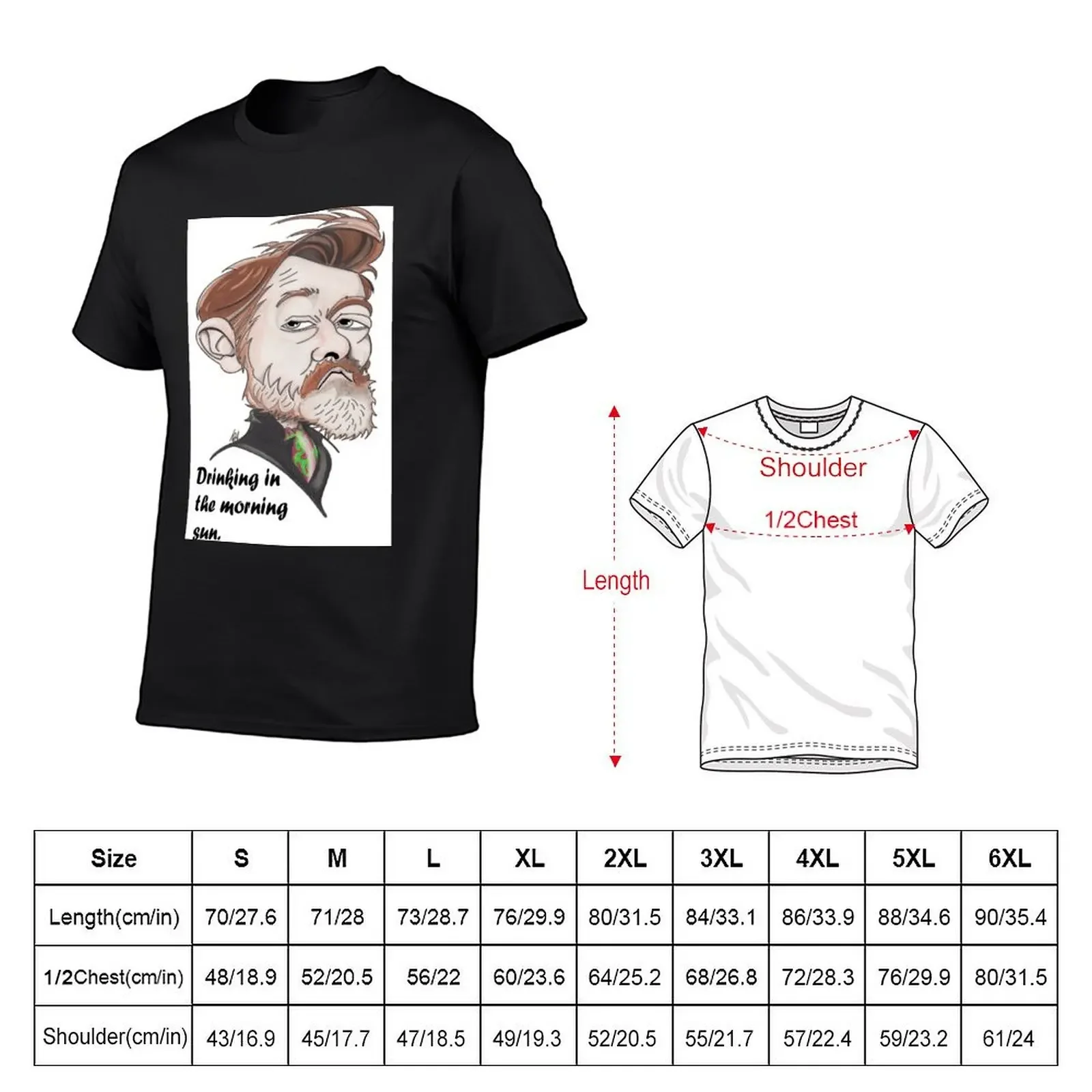 Guy Garvey caricature T-Shirt korean fashion man t shirt oversized t shirt tshirts for men