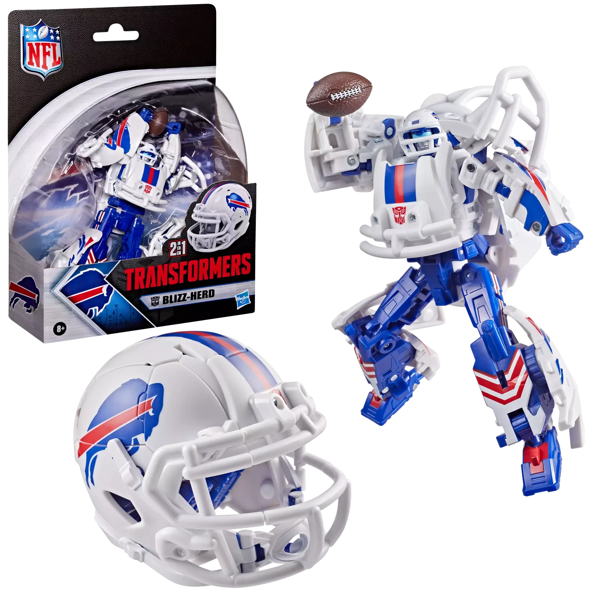 NEW Transformers NFL Collaborative San Francisco 49ers Goldrush Buffalo Bills Blizz-Herd Action Figure Robot Toy ﻿